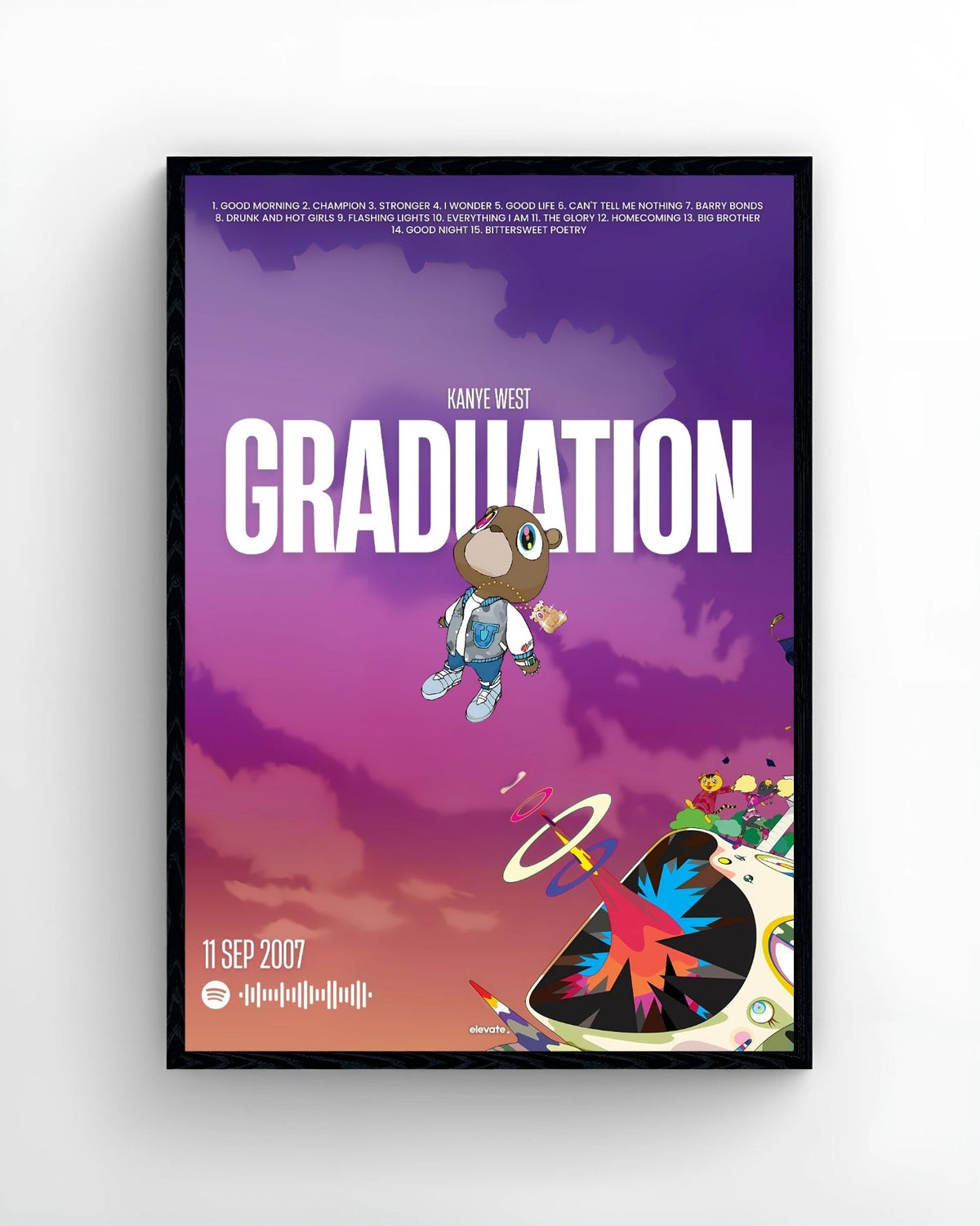 Kanye West Graduation Full Album Art Poster | Elevate