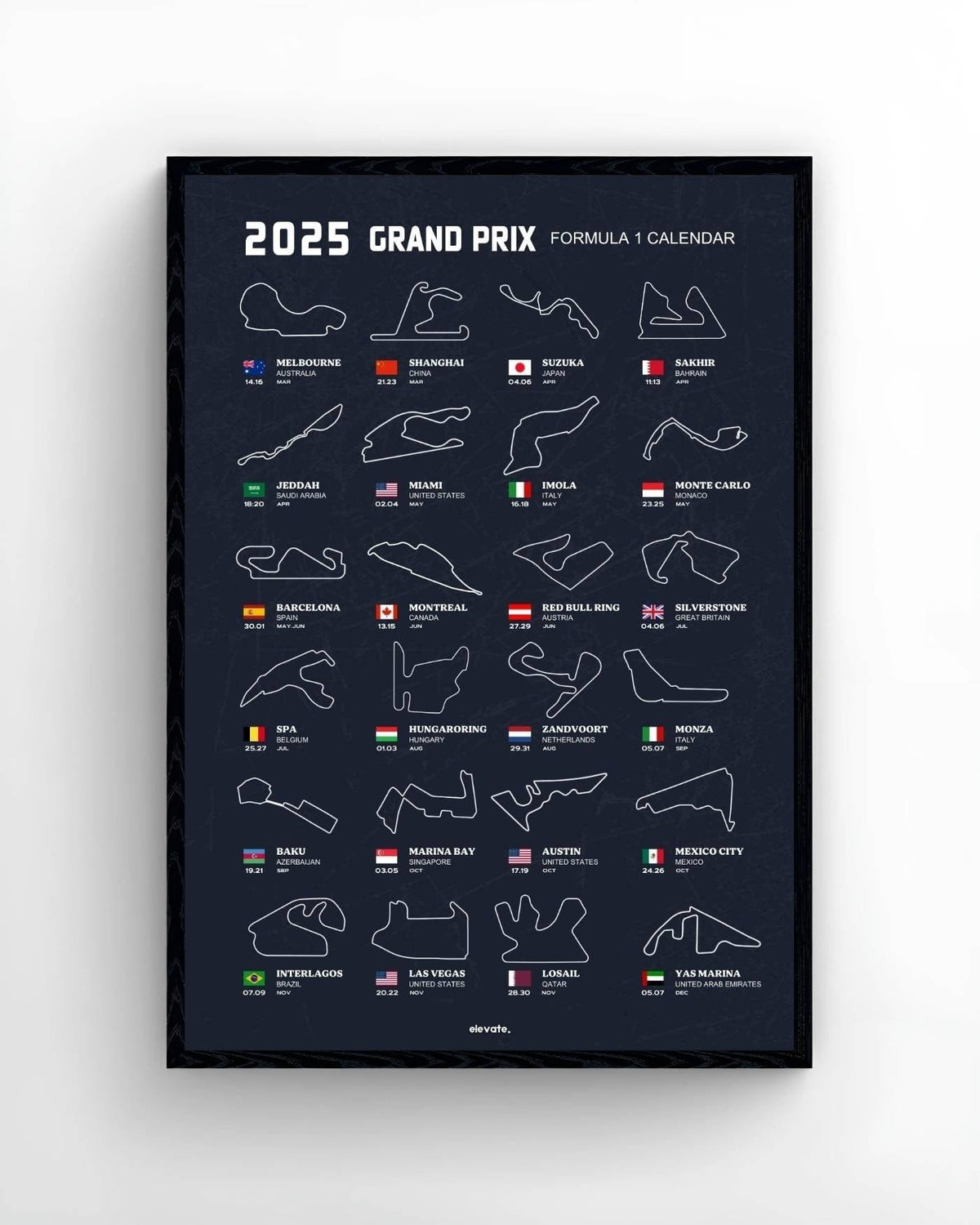 2025 Grand Prix Calendar - Elevate