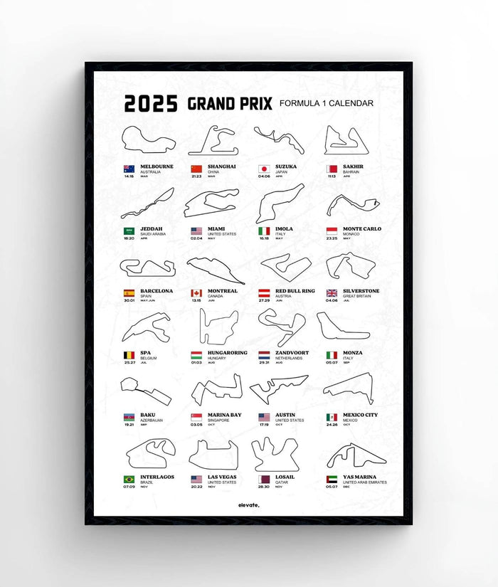 2025 Grand Prix Calendar