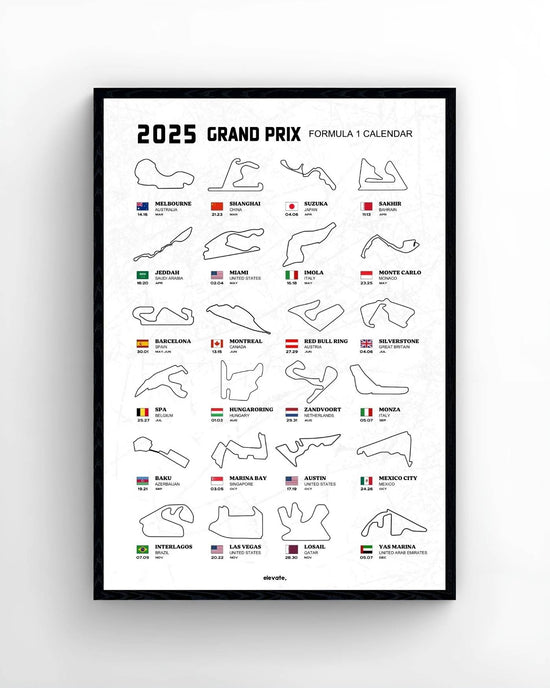 2025 Grand Prix Calendar