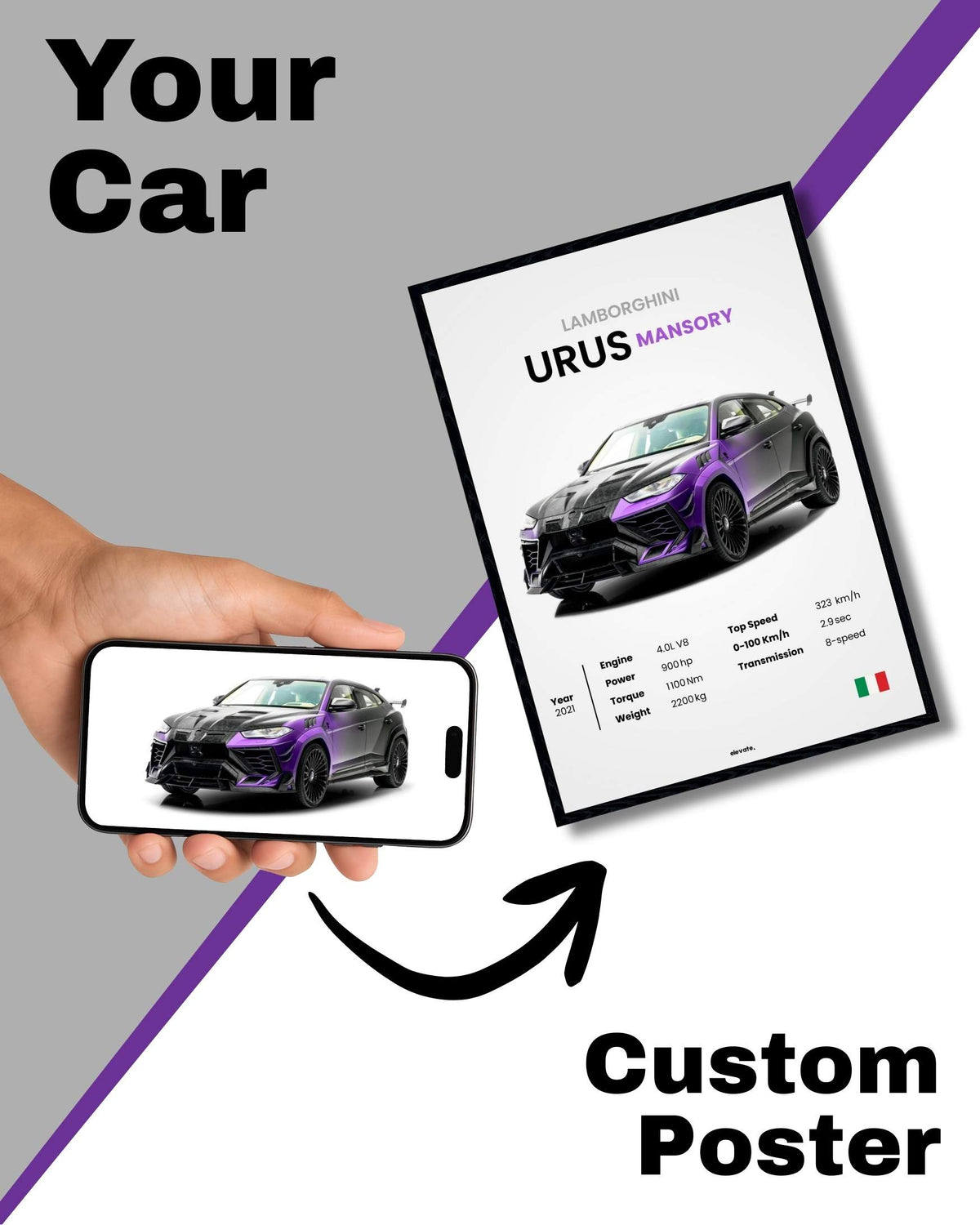 Custom Car - Side View - Elevate